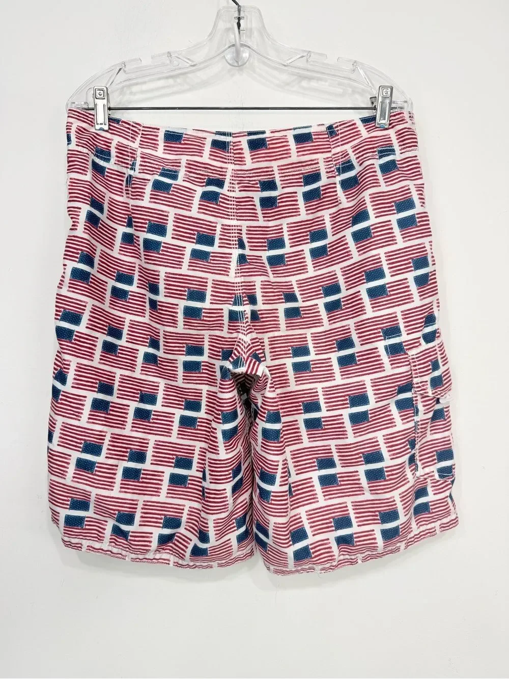 Old Navy Red White Blue Starry Mesh Lined Patriotic Americana Swim Board Shorts